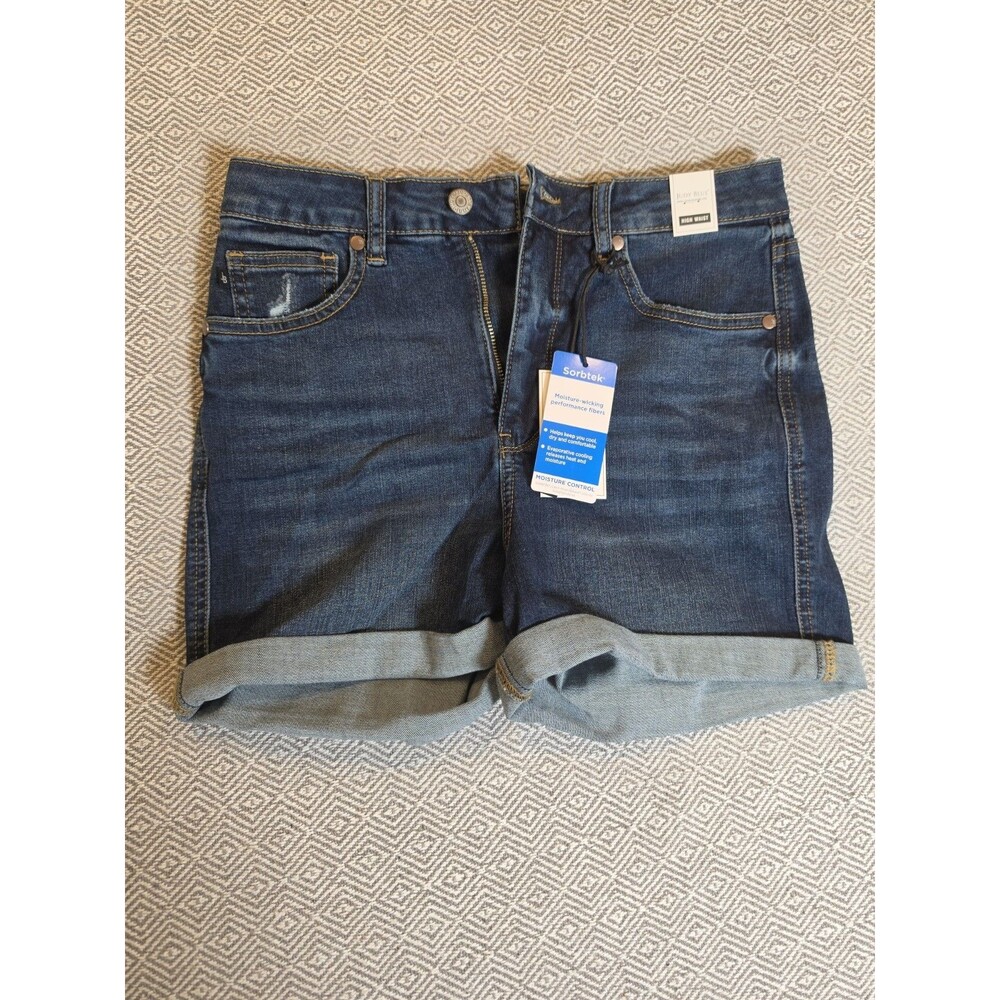 Judy Blue High Waist Cuffed Denim Shorts Women’s Medium NWT Sorbtek Stretch
